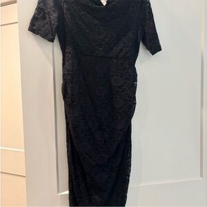 Elegant Black Lace Dress. Maternity